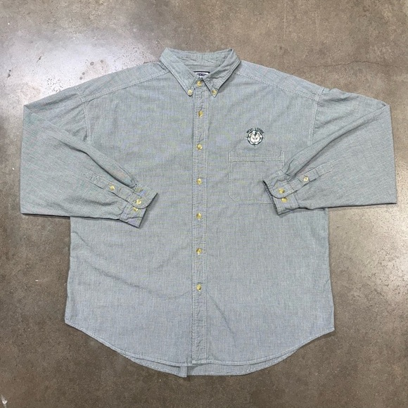 Vintage Lee Wolf Creek Embroidered Button Down Shirt Outdoor Lodge Core - Picture 4 of 8